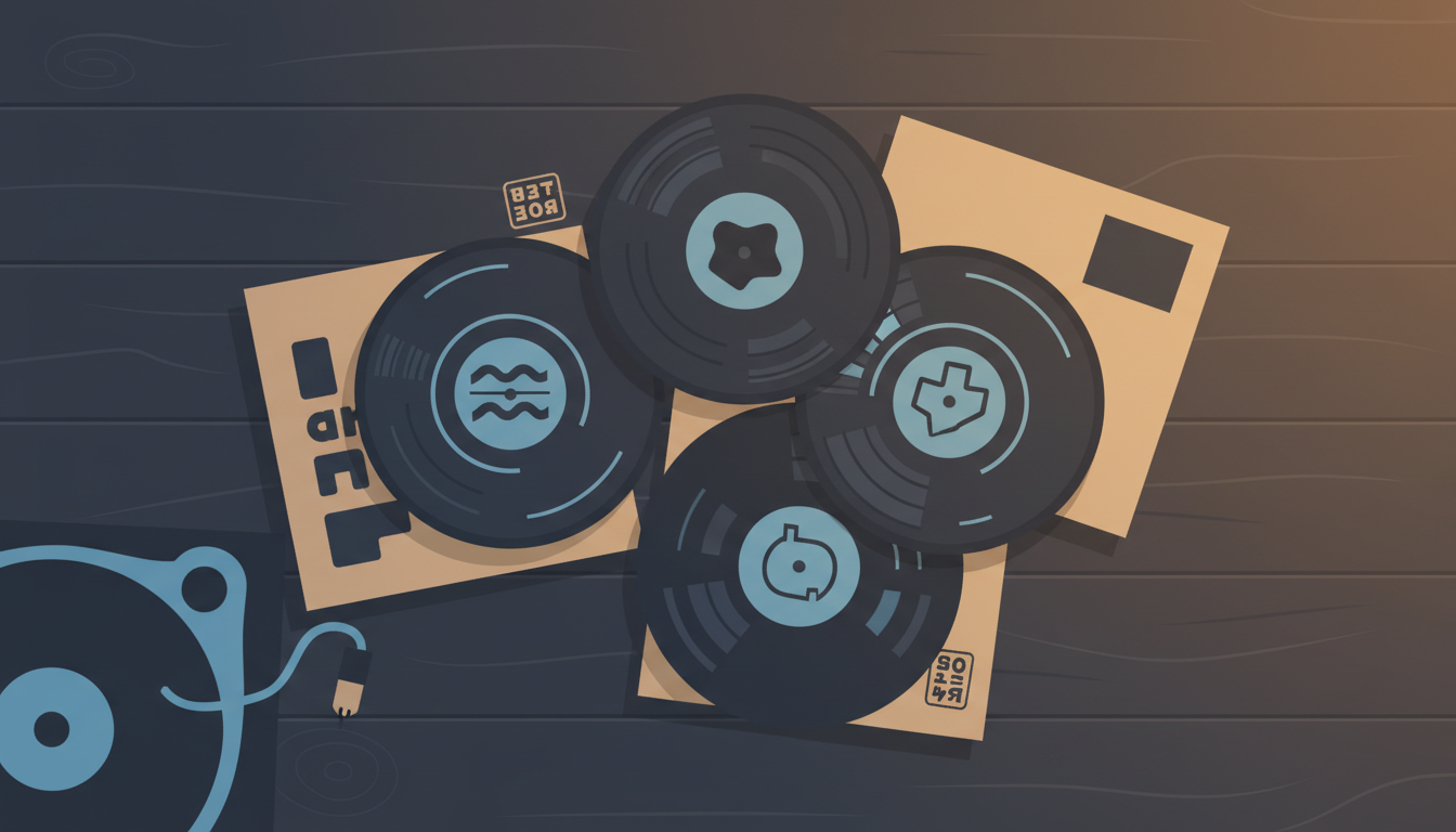 Retro Vinyl Design: Vintage Schallplatten Druck für Musikliebhaber