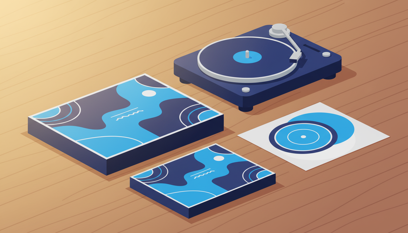 Vinyl Zubehör Verpackung: Schallplatten Box bedrucken lassen